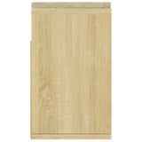 NNEVL Shoe Bench with Cushion Sonoma Oak 104x30x49 cm Chipboard