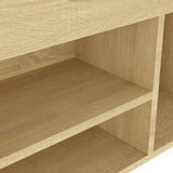 NNEVL Shoe Bench with Cushion Sonoma Oak 104x30x49 cm Chipboard