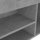 NNEVL Shoe Bench with Cushion Concrete Grey 104x30x49 cm Chipboard