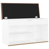 NNEVL Shoe Bench with Cushion White 80x30x47 cm Chipboard