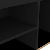 NNEVL Shoe Bench with Cushion Black 80x30x47 cm Chipboard