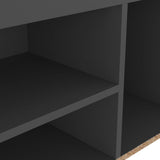 NNEVL Shoe Bench with Cushion Grey 80x30x47 cm Chipboard