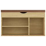 NNEVL Shoe Bench with Cushion Sonoma Oak 80x30x47 cm Chipboard
