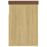 NNEVL Shoe Bench with Cushion Sonoma Oak 80x30x47 cm Chipboard