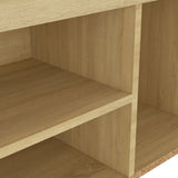 NNEVL Shoe Bench with Cushion Sonoma Oak 80x30x47 cm Chipboard