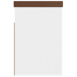 NNEVL Shoe Bench with Cushion White and Sonoma Oak 80x30x47 cm Chipboard