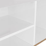 NNEVL Shoe Bench with Cushion High Gloss White 80x30x47 cm Chipboard