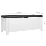NNEVL Storage Box with Cushion White 105x40x45 cm Chipboard