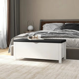 NNEVL Storage Box with Cushion White 105x40x45 cm Chipboard