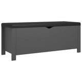 NNEVL Storage Box with Cushion Grey 105x40x45 cm Chipboard