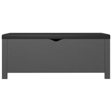 NNEVL Storage Box with Cushion Grey 105x40x45 cm Chipboard
