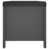 NNEVL Storage Box with Cushion Grey 105x40x45 cm Chipboard