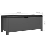 NNEVL Storage Box with Cushion Grey 105x40x45 cm Chipboard