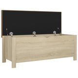 NNEVL Storage Box with Cushion Sonoma Oak 105x40x45 cm Chipboard