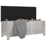 NNEVL Storage Box with Cushion Concrete Grey 105x40x45 cm Chipboard