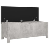 NNEVL Storage Box with Cushion Concrete Grey 105x40x45 cm Chipboard