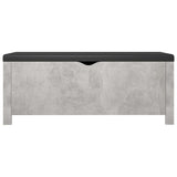 NNEVL Storage Box with Cushion Concrete Grey 105x40x45 cm Chipboard