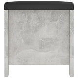NNEVL Storage Box with Cushion Concrete Grey 105x40x45 cm Chipboard