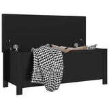 NNEVL Storage Box with Cushion High Gloss Black 105x40x45 cm Chipboard