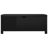 NNEVL Storage Box with Cushion High Gloss Black 105x40x45 cm Chipboard