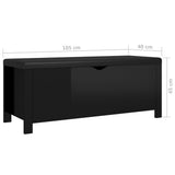 NNEVL Storage Box with Cushion High Gloss Black 105x40x45 cm Chipboard