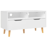 NNEVL TV Cabinet White 90x40x48.5 cm Chipboard