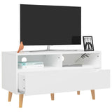 NNEVL TV Cabinet White 90x40x48.5 cm Chipboard