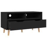 NNEVL TV Cabinet Black 90x40x48.5 cm Chipboard