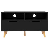 NNEVL TV Cabinet Black 90x40x48.5 cm Chipboard