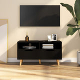 NNEVL TV Cabinet Black 90x40x48.5 cm Chipboard