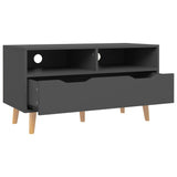 NNEVL TV Cabinet Grey 90x40x48.5 cm Chipboard