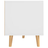 NNEVL TV Cabinet White and Sonoma Oak 90x40x48.5 cm Chipboard