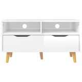 NNEVL TV Cabinet High Gloss White 90x40x48.5 cm Chipboard