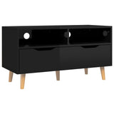 NNEVL TV Cabinet High Gloss Black 90x40x48.5 cm Chipboard
