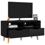 NNEVL TV Cabinet High Gloss Black 90x40x48.5 cm Chipboard
