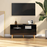 NNEVL TV Cabinet High Gloss Black 90x40x48.5 cm Chipboard