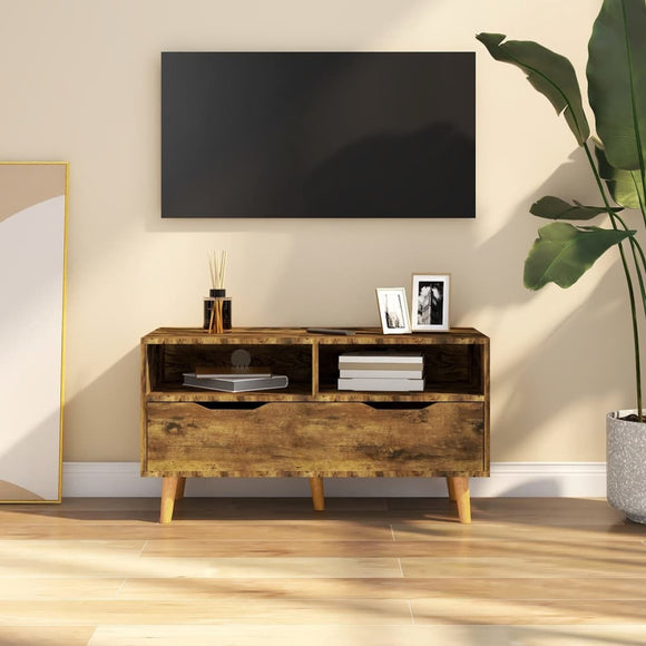 NNEVL TV Cabinet Smoked Oak 90x40x48.5 cm Chipboard
