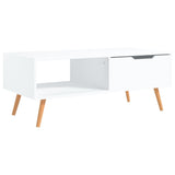 NNEVL Coffee Table White 100x49.5x43 cm Chipboard