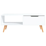 NNEVL Coffee Table White 100x49.5x43 cm Chipboard