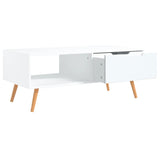 NNEVL Coffee Table White 100x49.5x43 cm Chipboard