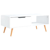 NNEVL Coffee Table White 100x49.5x43 cm Chipboard