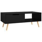 NNEVL Coffee Table Black 100x49.5x43 cm Chipboard