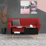 NNEVL Coffee Table Black 100x49.5x43 cm Chipboard