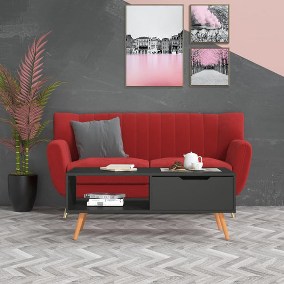 NNEVL Coffee Table Grey 100x49.5x43 cm Chipboard