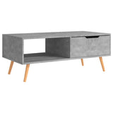 NNEVL Coffee Table Concrete Grey 100x49.5x43 cm Chipboard