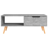NNEVL Coffee Table Concrete Grey 100x49.5x43 cm Chipboard