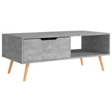 NNEVL Coffee Table Concrete Grey 100x49.5x43 cm Chipboard