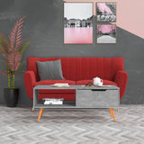 NNEVL Coffee Table Concrete Grey 100x49.5x43 cm Chipboard