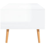 NNEVL Coffee Table High Gloss White 100x49.5x43 cm Chipboard