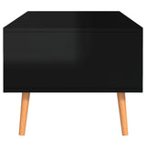 NNEVL Coffee Table High Gloss Black 100x49.5x43 cm Chipboard